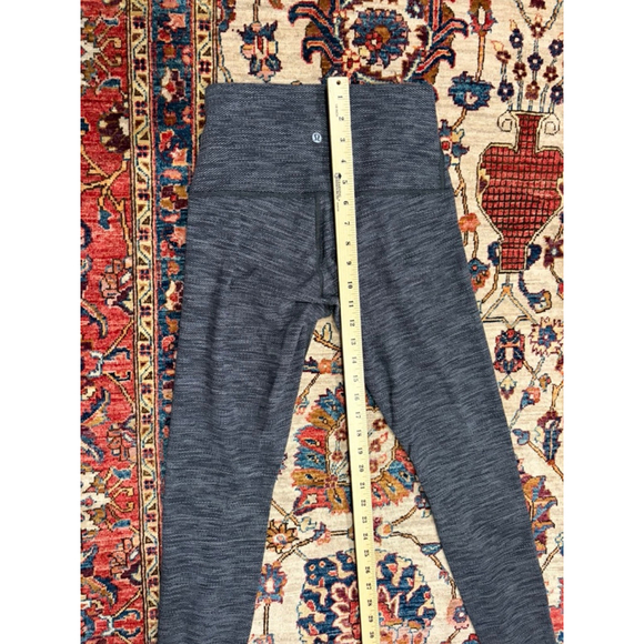 Lululemon Wunder Under High Rise Leggings Gray Texture Size 6 Full Length - Picture 7 of 7